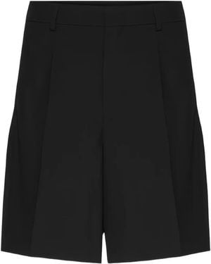 Valentino Garavani Geplooide Shorts - Zwart