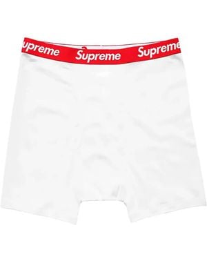 Supreme X Hanes Logo-Waistband Boxers - Red