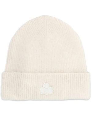 Isabel Marant Gerippte Beanie Mit Logo-Patch - Natur
