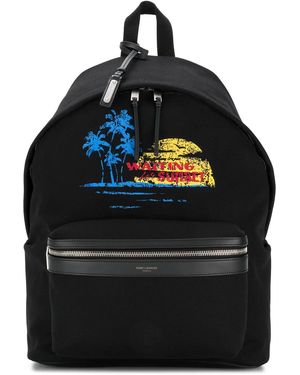 Saint Laurent City Waiting For Sunset Backpack - Black