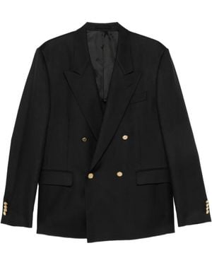 Lardini Double-Breasted Peak-Lapels Jacket - Black