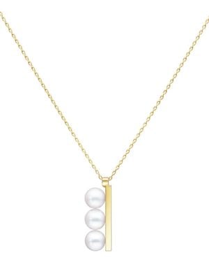 Tasaki Collar Balance Plus Neo En Oro Amarillo De 18 Ct Con Perla - Metálico