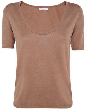 Rossopuro Scoop-Neck T-Shirt - Brown