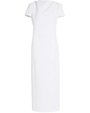 KHAITE Short Sleeve Dress - White