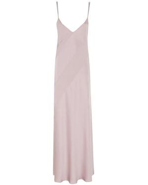 Antonelli V-Neck Panelled Maxi Dress - Pink