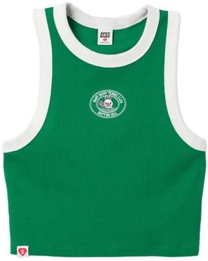 AAPE BY A BATHING AP Logo-Patch Tank Top - Green