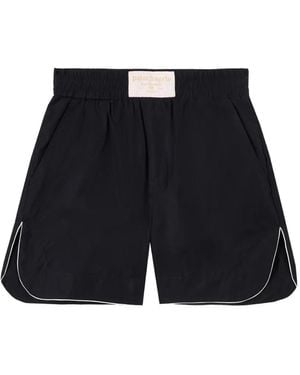 Palm Angels Curved Logo Shorts - Blue