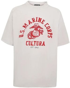 Cultura Graphic-Print Oversized T-Shirt - White