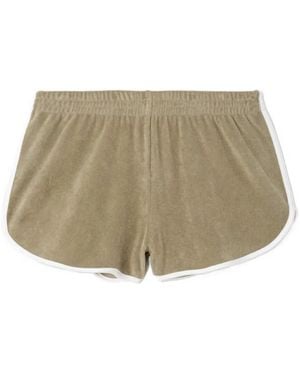 RE/DONE Elastic-Waistband Terry Shorts - Natural