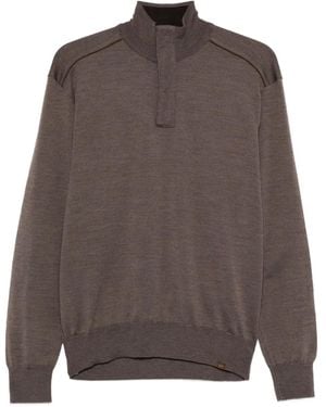 Paul & Shark Pullover mit Reißverschluss - Braun