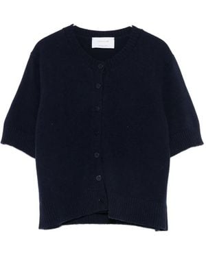 Daniele Fiesoli Short-Sleeve Knitted Cardigan - Blue