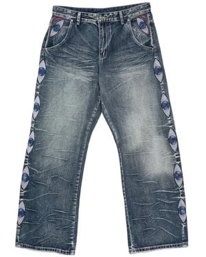 Kidsuper Jean À Broderies - Blue