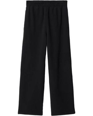 Burberry Ekd Embroidered Straight-Leg Pants - Black
