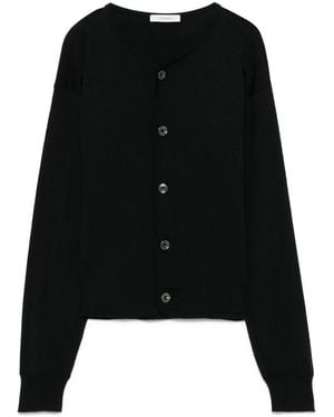Lemaire Fine-Knit Cardigan - Black