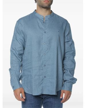 Trussardi Camisa Con Cuello Alzado - Azul