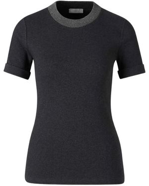 Peserico T-Shirt À Ornements - Black