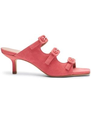SCAROSSO Manuela 60Mm Suede Sandals - Pink