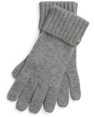 Ralph Lauren Gants En Maille Côtelée - Gray