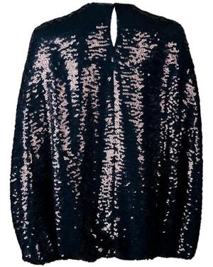 Valentino Garavani Haut Style Cape À Sequins - Bleu