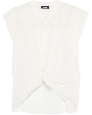 Dixie Knot-front shirt - Blanco