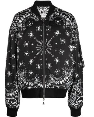 Haculla Paisley-Print Reversible Bomber Jacket - Black