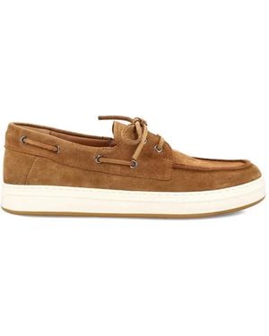 Hogan Lace-Up Suede Trainers - Brown