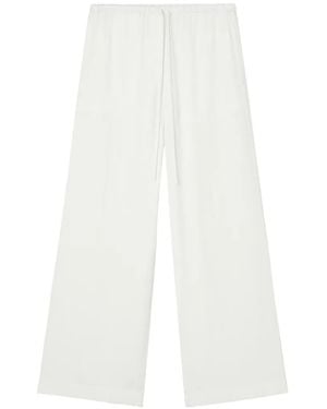 TOTEME Drawstring Wide-Leg Pants - White