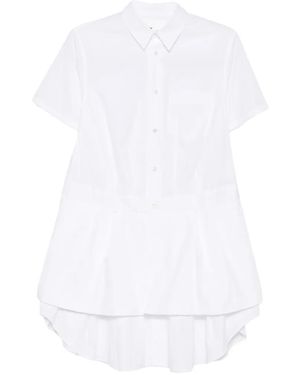 Noir Kei Ninomiya Layered Short-Sleeve Mini Dress - White
