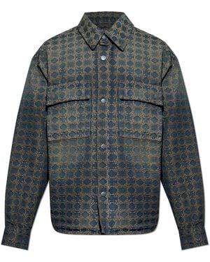 Amiri Ma Quad Jacquard Denim Jacket - Grey