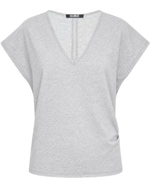 Club21 Collection Leonie V-Neck T-Shirt - Grey
