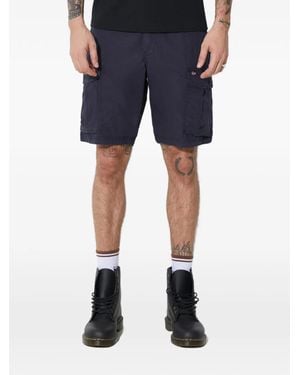 Napapijri Noto Logo-Patch Cargo Shorts - Blue