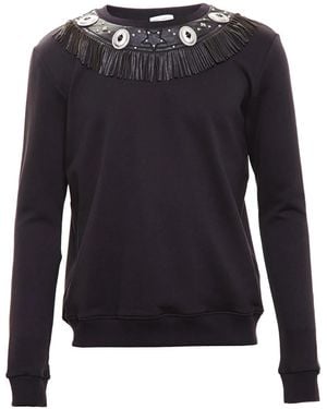 Saint Laurent Concho Detail Sweatshirt - Black