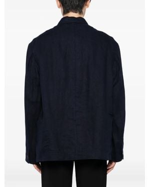 Ziggy Chen Linen Jacket - Blue