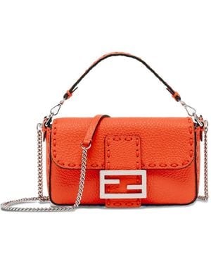 Fendi Textured Leather Crossbody Bag