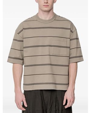 Comme des Garçons Striped Pocket T-Shirt - Gray