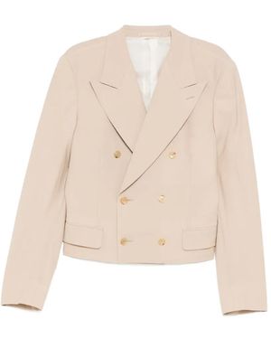 Comme des Garçons Double-Breasted Cropped Jacket - Natural