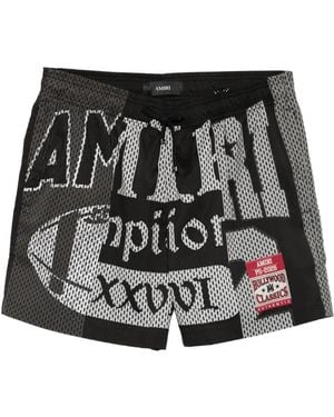 Amiri Print Drawstring Swim Shorts - Black