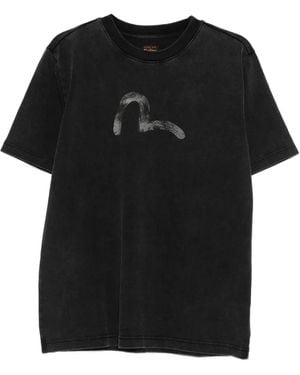 Evisu Logo Detail T-Shirt - Black