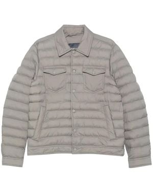 Herno Button-Fastening Patch-Pocket Shirt Jacket - Grey