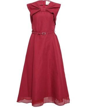 3.1 Phillip Lim Bow Belted Midi Dress - Red