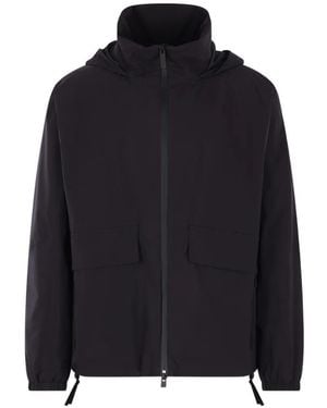Laminar Hooded Front-Pocket Jacket - Blue