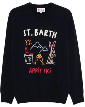MC2 Saint Barth Pull Heron À Logo Brodé - Black
