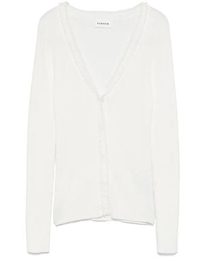 P.A.R.O.S.H. Cardigan Con Decorazione - Bianco