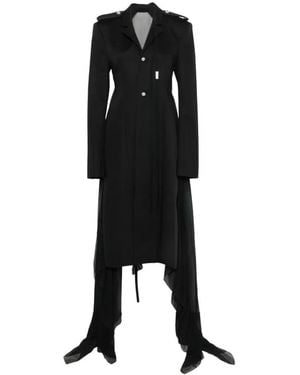Ann Demeulemeester Chaqueta Con Paneles Translúcidos - Negro