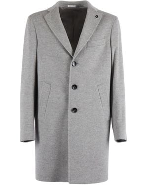 Brera Orologi Three-Button Wool Coat - Grey