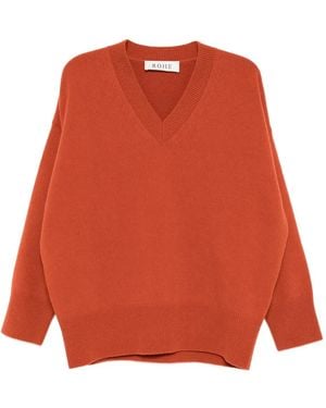 Rohe Jersey Con Cuello En V - Naranja