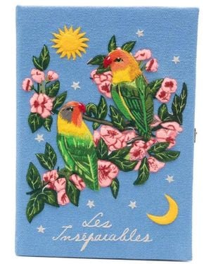 Olympia Le-Tan Bestickte Les Inséparables Parables Clutch - Blau