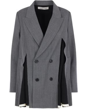 Undercover Deconstructed Double-Breasted Blazer - Grey