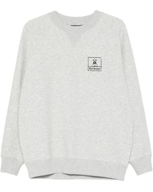 Barbour Logo-Print Raglan-Sleeve Sweater - White