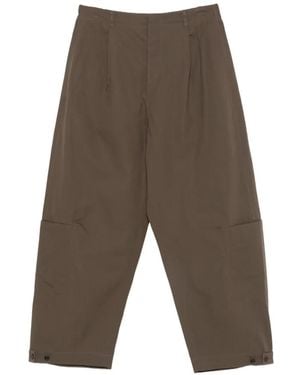 Amomento Pleated-Detail Cargo Pants - Gray